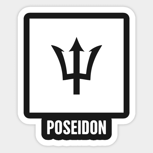 Poseidon | Greek Mythology God Symbol Sticker by MeatMan